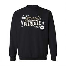 All I Want For Christmas Is Purdue - Purdue Crewneck Sweatshirt - Black - màu đen - Xem 7