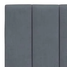 Kopfteil-Kissen "Hanko" Dunkelgrau 120 Cm Samt - Xám - Xem 8