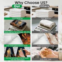 Halloween Puppy Hanging Kitchen Towels With Loop, Set Of 2 - Soft & Super Absorbent Microfiber Decorative Hanging Dish & Hand Towel, Tea, Coffee Towel For Kitchen Bathroom Oven Handlehalloween - bóng ma - Xem 2