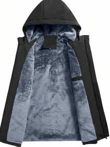 1 pezzo Giacca da uomo invernale antivento e impermeabile, adatta per escursioni all'aperto, sport, arrampicata, sci e campeggio, con fodera in pile calda