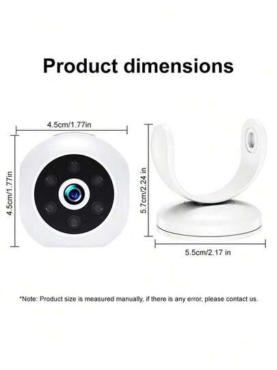 1pc Intelligent Mini Ultra HD 1080P Camera Supports 2.4G WIFI Connection, Panoramic Tilt Functions, Infrared Night Vision, Two Way Voice Intercom Automatic Tracking Which Is Very Office Home Security Monitoring The Elderly/Teenagers/Pets. view 3