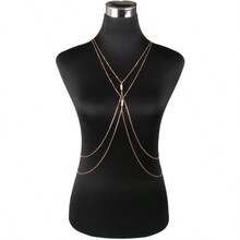 Sexy Body Chains For Women Girls Premium White Pearl Body Chain Bikini Beach Harness Beach Body Chain Backless Bra Body Chain Fashion Sexy Shiny Body Jewelry Party Body Accessories