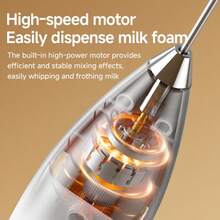 1 szt. Elektryczny mini spieniacz do mleka, zasilany 2 bateriami AA (brak w zestawie), Elektryczny spieniacz do mleka, Mały mikser kuchenny i jadalniany, Przenośny ekspres do kawy i domowych wypieków, Elektryczna dysza spieniająca do mleka, Domowy mikro elektryczny spieniacz do mleka, Ręczny spieniacz do mleka