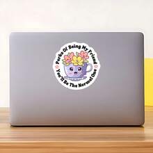 1 Stück Aufkleber "Vorteile davon, mein Freund zu sein: Du wirst die Normale sein", sarkastischer, witziger Aufkleber für Laptop, Wasserflasche & Bürodekoration, einzigartiges Freundschaftsgeschenk für sie, süße ästhetische Dekoration, langanhaltend & wasserfest