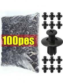 50/100 piezas de tornillos de expansión de plástico universales para automóviles, hebillas, remaches de plástico, sujetadores para parachoques duraderos, clips de coche, guardabarros, tornillos de instalación rápida, tuercas industriales, cubiertas de rosca completa para uso interno/externo/equipaje/maletero