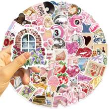100pcs Vintage Watercolor Travel Stickers, Cute Cartoon Animal & Food Stickers, Fashion Sticker Pack, Waterproof Vinyl Stickers For Water Bottles, Laptops, Notebooks, Phones, Luggage, Journals, Fridges, Cups, Etc. - D - View 7