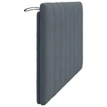 Kopfteil-Kissen "Hanko" Dunkelgrau 120 Cm Samt - Xám - Xem 6