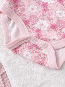 DILAVEL 5pcs Set Autumn/Winter New Sports Outfit, Suitable For Toddler Girls, Infants & Babies - Triangular Romper With Letter Embroidery, "Mommy's" Pink Adorable Matching Family Outdoor Wear - Baby Pink - View 6