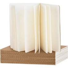 Paquete de 12 Cuaderno A5 de Dibujo Libretas de Notas de Kraft Bloc de Notas A5 para Dibujar, 60 Pginas/ 30 Hojas para Nios, Estudiantes y Oficina Cuadriculado - Blanco - Ver 2