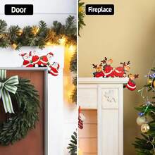 1pc Christmas Decoration, Christmas Ornament, Christmas Reindeer, Santa Claus, Angel With Elder, Holiday Costume, Christmas Holiday, Gift Home Decor Christmas Decorations Room Decor Winter