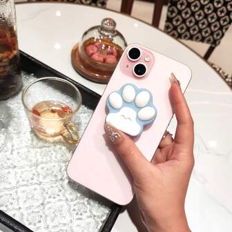 猫爪狗爪手机握把，蓝色动物宠物支架和支架，适合宠物爱好者，可爱美观的配件