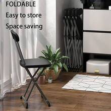 Folding Chair Set Plastic Chairs with Steel Frame Curved Back Metal Steel Folding Chairs Hold 400 lbs Commercial Event Meeting Office Party Wedding OutdoorBlack, 2Pack - Negro + paquete de 6 - Ver 6