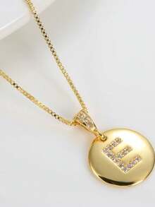 Gold Necklace Shine Letter Alphabet Initial Initials Letter - Vàng - Xem 7