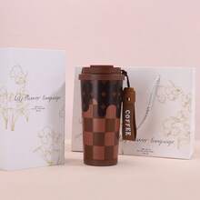 500ml Stainless Steel Coffee Cup, Dual Drinking Modes With Straight Drinking Mouth And Straw, 24-Hour Cooling, 12-Hour Heating, Stainless Steel Glass Cup, Car Cup, Floral Insulated Coffee Pot, Stainless Steel Material, Good Sealing Performance, Double-Wall, Suitable For Cold And Hot Beverages, Portable Design, Great For Office, Home, Travel, Camping, Christmas Gift, And Gift-Giving Occasions