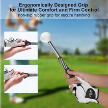 Training Aids, Grip Training Aid Swing Trainer With 1 Arm Posture Correction Band And 1 Telescopic Simulator, Practice Accessories Beginners And Pros - Black - View 5