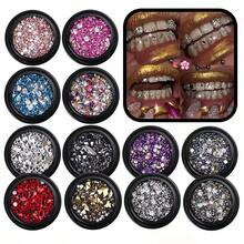 1 Set/72pcs White Butterfly Rhinestone Tooth Jewelry, Niche Popular Fashion Tooth DIY Starter Accessories, Suitable For Men & Women Daily, Party, Holiday (Excluding Glue) - Multicolor - View 1