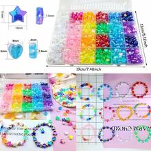 1 Box 24pcs Multi-Size Star & Heart Shaped Jewelry Making Accessories, For Bracelet & Necklace DIY