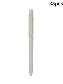 1-80pcs Customized Retractable Ballpoint Pens, 0.5mm Fine Tip, Black Ink, Suitable For Diary, Office And Other Stationery - Multi-Color Combinations, Smooth Writing, Essential For Diary, Durable Plastic Barrel, Writing Tool - Multicolor - View 9