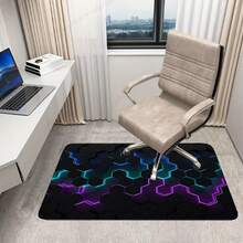 1 buc covor geometric în carouri, inspirat din tehnologie, covor iluminat reactiv UV, potrivit pentru jocuri, intrare, dormitor, living, covor imprimat, covor de baie, preș de ușă, decor cameră, covor living, decor de Crăciun