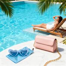 1-10 件可爱有趣的心形装饰时尚眼镜，男女皆宜，适合婚礼派对、舞会等，白色，圣诞节