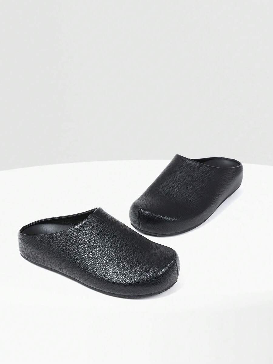 New Elegant Womens Slipper Round Toe Comfortable Flat Warm Backlitchi Pattern Home Slipper Bedroom Slides Shoe Thick Plush Casual Wear Cozy Style Easter Indoor Outdoor All Weather Spring Summer Flat Sandals For Women - 背光圖案 - 查看 1