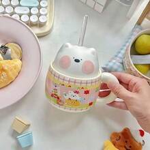 可爱 3D 西高地梗幼犬无柄酒杯，高品质陶瓷杯，女士生日礼物 - 彩色 - 查看 15