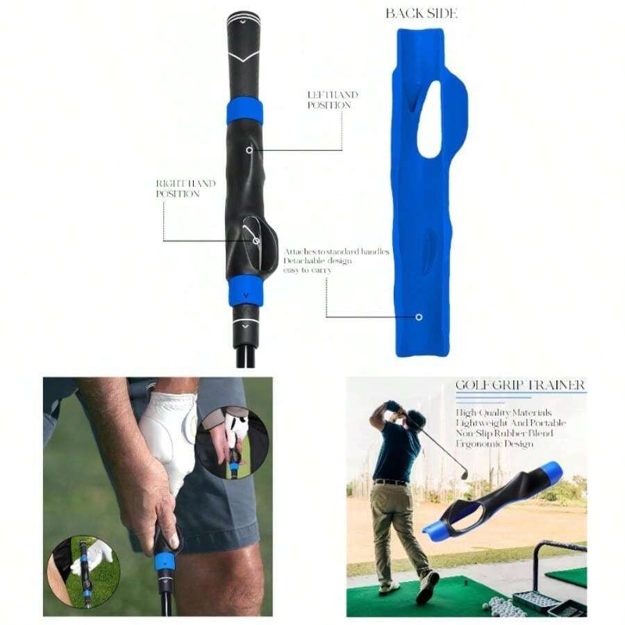 Grip Trainer, Training Aid, Grip Kit, Club Grips, Grip Trainer Club Design Swing Correction And Muscle Drills Accessories Gifts - màu đen - Xem 1