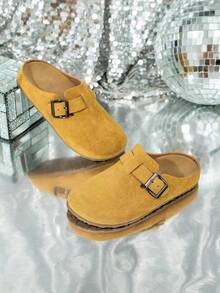 Children's Boken Shoes, Slip-On Mule Slippers, Fashionable, Comfortable, Lightweight, Versatile, Non-Slip, Durable - Yellow - View 5