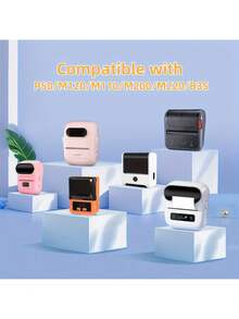 透明圆形热敏标签 50 毫米，圆形透明不干胶热敏标签，兼容 Phomemo M110/M150/M221/M220/M120/M200/M250 标签打印机 - 彩色 - 查看 3