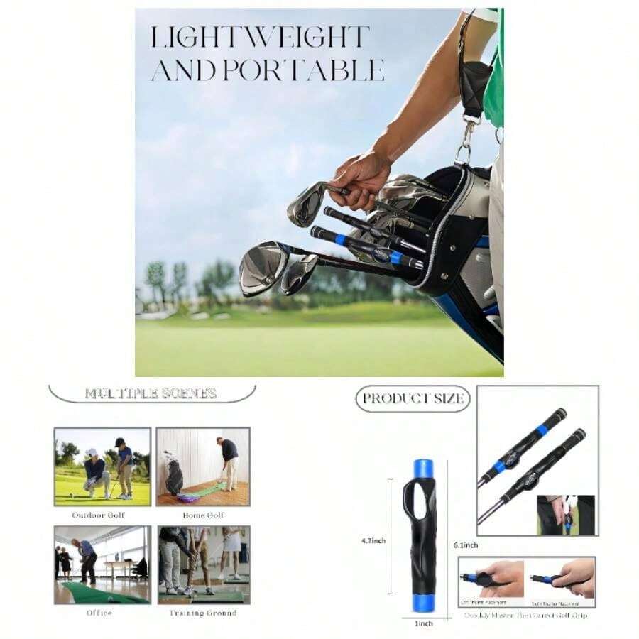 Grip Trainer, Training Aid, Grip Kit, Club Grips, Grip Trainer Club Design Swing Correction And Muscle Drills Accessories Gifts - 右手(灰色) - 查看 1