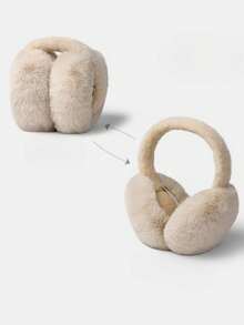 1 件可折叠蓬松耳套，可爱时尚，适合冬季使用