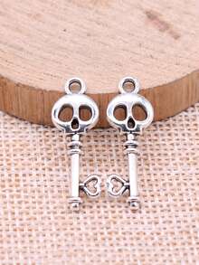 20pcs 26x9mm(1.02x0.35inch) Skull Heart Key Charms Pendant For DIY Jewelry Making Necklace Keychain Phone Chain Bracelet Making Accessories Handmade Craft Making Findings - Skull Key - View 2