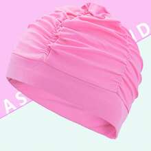 成人特大号泳帽 1 件装 - 弹性舒适，可机洗，适用于游泳池、水疗中心、沐浴 - 男女通用护发帽，优质纺织材料