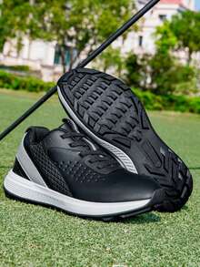 Golf Shoes, High-Quality Leather, Non-Slip Lace-Up, Low-Top Golf Training Shoes, Four Seasons Plus Size Men's Outdoor Casual Sports Shoes