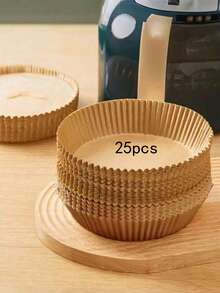 25/50/100 Stück Einweg-Luftfritteusen, Papierfritteusen, Papierkörbe, Backbleche, Ofenzubehör, Backwerkzeuge, Küchenutensilien, Küchenhelfer, können für Halloween, Weihnachtstag Zubehör verwendet werden