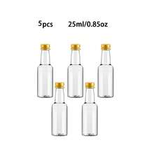 47 Stück/5 Stück leere Weinflaschen zu Weihnachten. Getränkespender Flaschen. Plastik, wiederverwendbare Flaschen mit Etiketten und Kappen. Sie können als Chili-Sauce oder Getränkeflaschen verwendet werden. Kompakt und tragbar, geeignet für Outdoor-Abendessen, Weihnachtsfeiern und andere Feiertage.