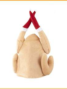 1 pieza 2 piezas Sombrero de pata de pollo de Acción de Gracias, Sombrero de pavo, Sombrero de pata de pollo divertido, Sombrero de pavo de dibujos animados de Acción de Gracias, de fibra de poliésterunicolorlido (poliéster)