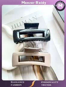 1 chiếc kẹp tóc silicon mới, kẹp tóc co giãn cao cấp dành cho nữ, kẹp tóc cỡ lớn, phụ kiện tóc nữ. Chất liệu silicon mềm mại, kẹp vuông lớn, chắc chắn, phù hợp với mọi độ dày tóc, có thể uốn cong tự do mà không bị biến dạng, bền bỉ, cần thiết cho kỳ nghỉ thu/đông, phụ kiện tóc thanh lịch dành cho nữ. - Nhiều màu - Xem 20