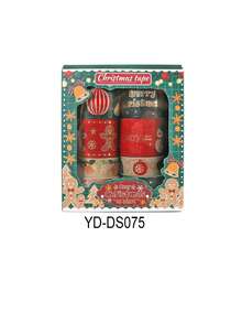 8 Rolls/Box, Christmas Pattern Washi Tape, Retro Style Student Diary DIY Decoration Materials Tape Set, Junk Journal Scrapbook Decoration Supplies, Creative Masking Tape - Multicolor - View 16