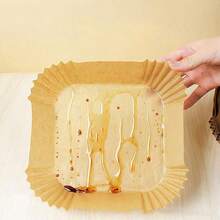 50/100pcs Square Air Fryer Liners, Non-Fry Disposable Liner Sheets For Air Fryer/Oven/Microwave – Perfect For Chicken Nuggets, Burgers, Tempura, Fries, Meat & Vegetables Greaseproof Parchment Paper . Baking Paper . Silicone Coated Paper ​​Kitchen Essential . Household Must-Have . Labor Day Gift​, Back To School