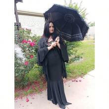 Sombrilla de encaje clsico gtico paraguas proteccin bruja cosplay sesin de fotos accesorios decoracin de, Negro2, Mediano, Clsico - Actualización de Black1 - Ver 8