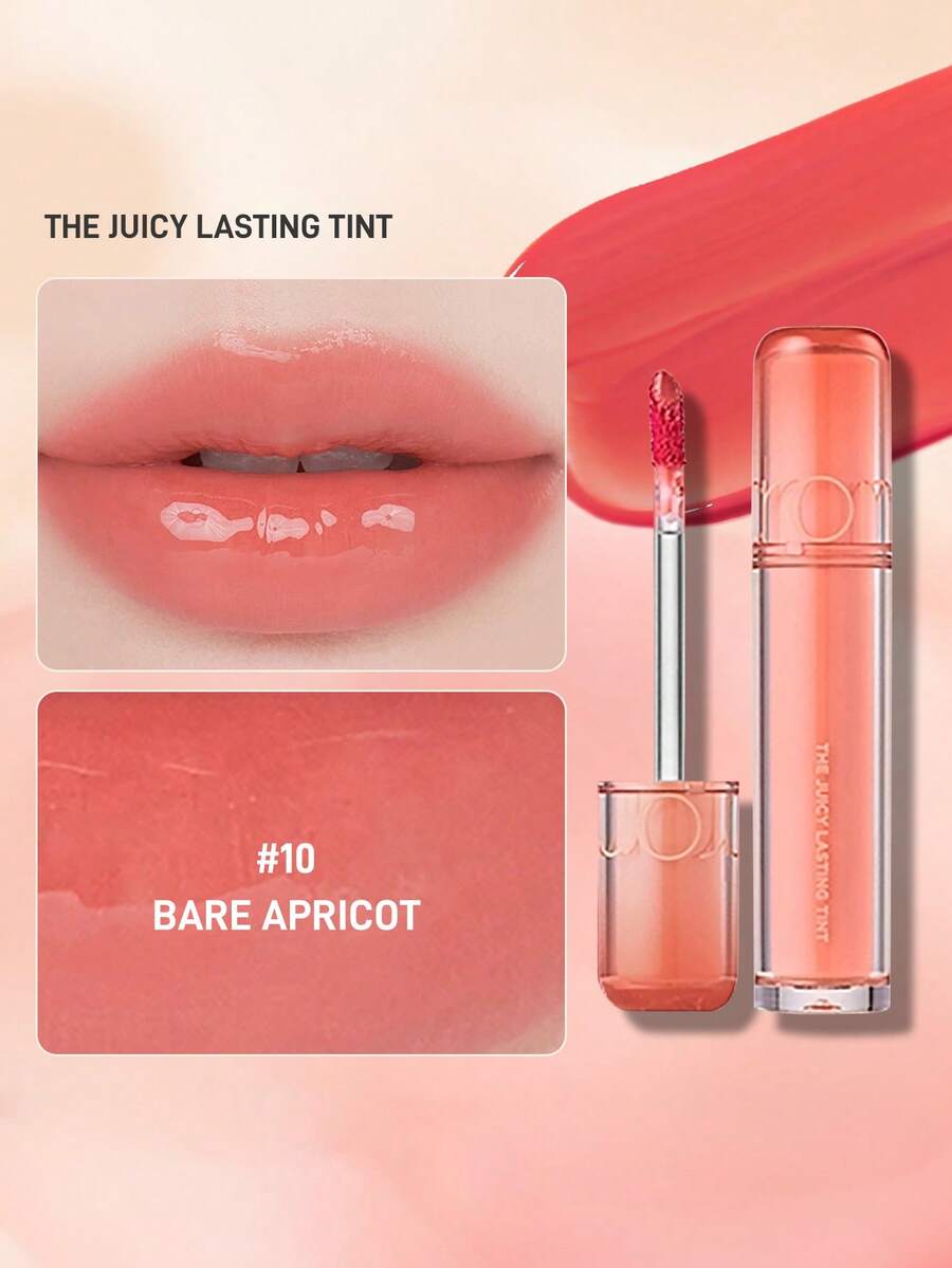 Rom&nd Romand THE JUICY LASTING TINT 唇彩，保湿，滋养，纯色，3.5g/0.12oz - 10 BARE APRICOT - 查看 1