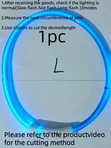 1 pieza Collar de mascota LED recargable de PVC, 3 modos de iluminación, visible por la noche para la de la mascota, adecuado para perros y gatos pequeños a grandes, collar festivo, longitud ajustable. Confirme que el tamaño del producto sea adecuado para el peso de su mascota para evitar daños.