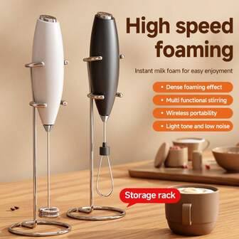 1 pieza Espumador de leche eléctrico mini, funciona con 2 pilas AA (no incluidas), espumador de leche eléctrico, pequeña herramienta de cocina y comedor, batidor, espumador de leche para café y repostería casera, varilla espumadora de leche eléctrica, espumador de leche eléctrico micro para el hogar, espumador de leche de mano