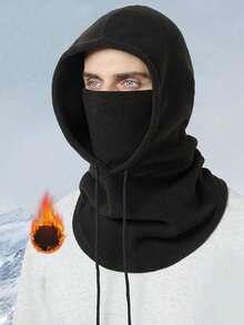 1pc Autumn/Winter Cycling Warm Balaclava, Outdoor Windproof Ski Face Mask, Fleece Multifunctional Full Face Neck Warmer, 2 Ways To Wear