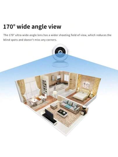 1pc Intelligent Mini Ultra HD 1080P Camera Supports 2.4G WIFI Connection, Panoramic Tilt Functions, Infrared Night Vision, Two Way Voice Intercom Automatic Tracking Which Is Very Office Home Security Monitoring The Elderly/Teenagers/Pets. view 9