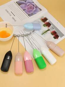 AOYI Máy đánh sữa mini, máy xay sinh tố cầm tay cho nhà bếp, máy trộn nước ép, máy đánh trứng điện, máy xay cà phê một nút bấm, máy đánh trứng, thiết bị nhà bếp nhỏ, dùng để nướng bánh tại nhà, căn hộ, khách sạn, có dây treo (không bao gồm pin AA) - Nhiều màu - Xem 5