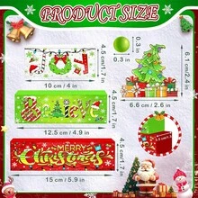 Juego de decoraciones navideñas de bandeja escalonada, árbol de Navidad colorido/bastón de caramelo, decoración navideña de granja de madera para el hogar y la fiesta, decoraciones navideñas para patios interiores y exteriores, fiestas de empresas y escuelas, regalos de Navidad. - Multicolor - Ver 7