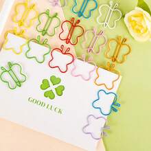 10个多色蝴蝶回形针，固定书夹，创意设计，简约学习礼物，文具，多种选择适用于整理办公文具和日常办公室装饰用纸，万圣节和圣诞节礼物，完美的节日礼物 - 彩色 - 查看 3