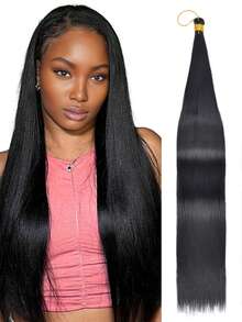 26 英寸直发束钩针编织辫子头发合成直发接发编织头发渐变棕色柔软钩针接发女士直发编织头发，柔软合成束钩针编织辫子发束用于编织